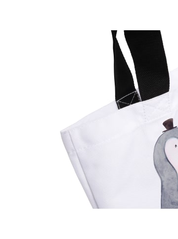 Mr. & Mrs. Panda Tote Bag Pinguin Heirat ohne Spruch in Weiß