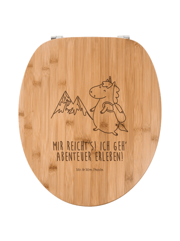 Mr. & Mrs. Panda Klodeckel Einhorn Bergsteiger mit Spruch in Transparent
