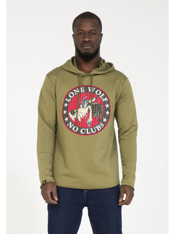 PLUS EIGHTEEN Herren Kapuzenpullover in Khaki