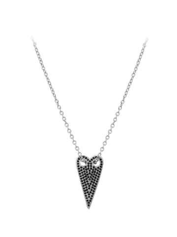 faina Women Necklace in Silver Black
