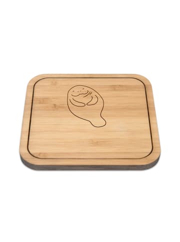 Mr. & Mrs. Panda Untersetzer Kork Seekuh Happy mit Spruch in Transparent