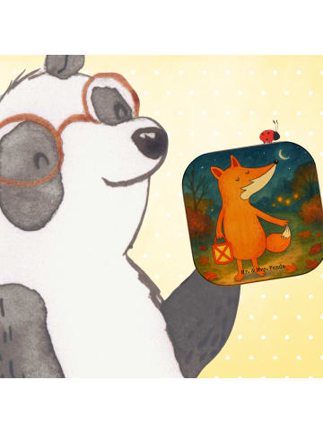 Mr. & Mrs. Panda Tischuntersetzer Fuchs Laterne Design ohne Spruch in Weiß