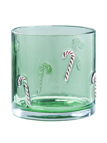 Butlers Windlicht X-MAS Candy Cane in Grün