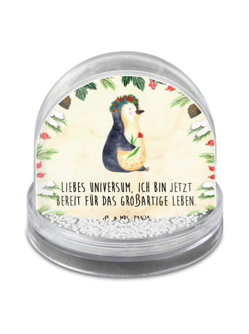 Mr. & Mrs. Panda Schüttelkugel Pinguin Blumen mit Spruch in Naturpapier