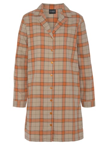 Vivance Active Nachthemd in orange-sand-kariert