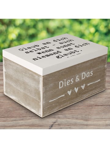 Mr. & Mrs. Panda Box Spruch Glaube an dich selbst mit Spruch in Weiß