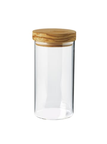Berard Vorratsglas mit Olivenholzdeckel, 900 ml, 20 cm