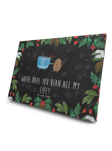 Mr. & Mrs. Panda Tee Adventskalender Kaffee Bohne mit Spruch in Kreidetafel