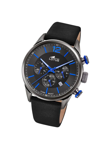 Lotus Analog-Armbanduhr Lotus Khrono schwarz groß (ca. 43mm)
