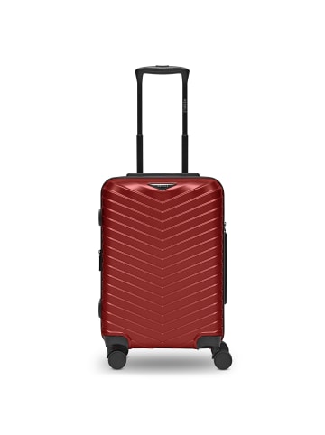Redolz Essentials 18 4 Rollen Kabinentrolley 55 cm mit Dehnfalte in metallic-red shiny
