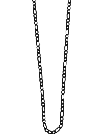 Adeliás Unisex Halskette – Figarokette aus Edelstahl in schwarz