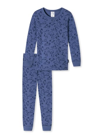 Schiesser Pyjama Wild Animals in Blau