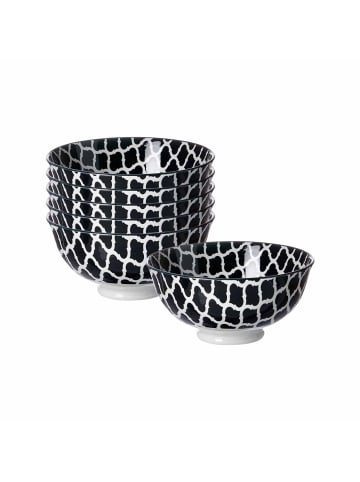 Ritzenhoff & Breker 6er Set Servierschalen Takeo Swing ø 12 cm in schwarz-weiß