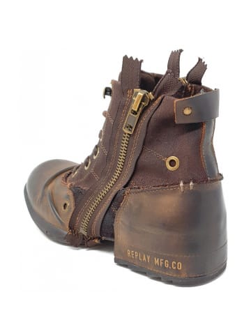 Replay Schnürstiefelette Clutch in Braun