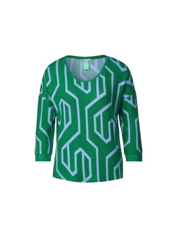 Street One Langarmshirt in dark brisk green melange