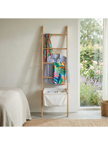 relaxdays Handtuchleiter in Natur/ Beige - (B)50 x (H)170 x (T)21 cm