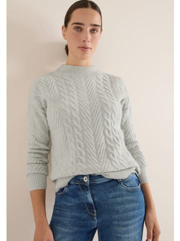 Cecil Pullover mit Zopfmuster in Grau
