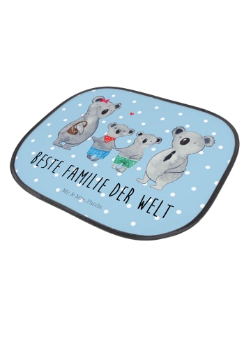 Mr. & Mrs. Panda sonnenschutz Koala Familie zwei mit Spruch in Blau Pastell