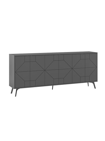CALICOSY Sideboard mit Türen DUNE in Anthrazitgrau - (W) 183,8 x (H) 77,4 x (L) 35 cm