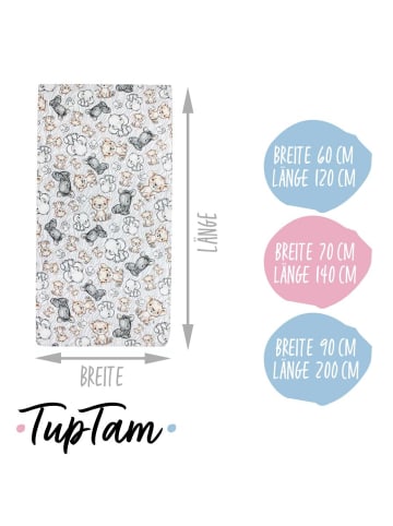 TupTam Baby Kinder Spannbettlaken 2er Pack in grau