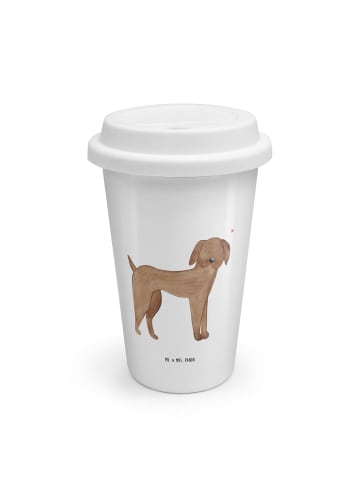 Mr. & Mrs. Panda ToGo Kaffeebecher Hund Dogge ohne Spruch in Weiß