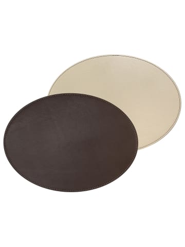 FREEFORM FREEFORM | Platzset, DUO, schokobraun/creme, oval