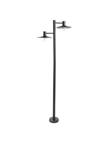 Beliani Außenlaterne BARALIA in Schwarz - (W) 65 x (H) 205 x (L) 30 cm