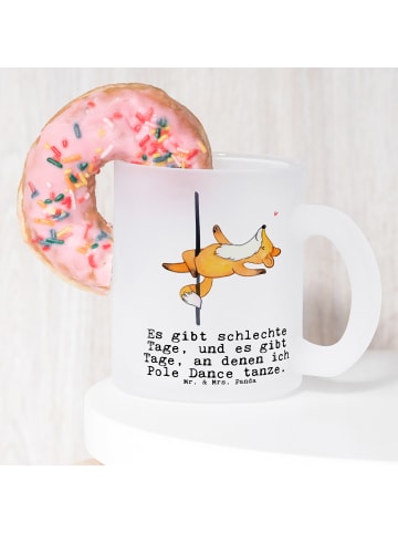 Mr. & Mrs. Panda Teetasse Fuchs Poledance mit Spruch in Transparent