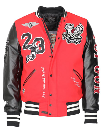 TOP GUN College Jacke TG23004 in red