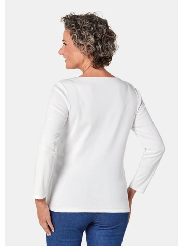 GOLDNER Kurzgröße:  Basic T-Shirt aus reiner Baumwolle in weiß