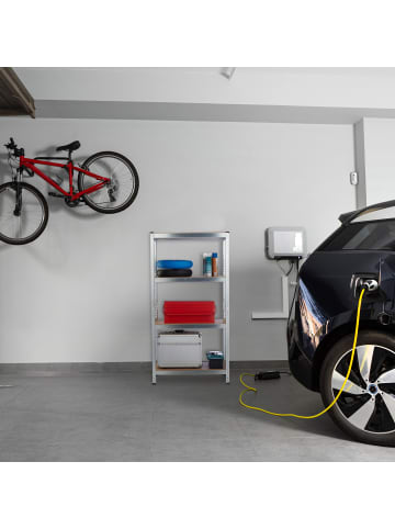 relaxdays Schwerlastregal in Silber - (B)70 x (H)138 x (T)30 cm