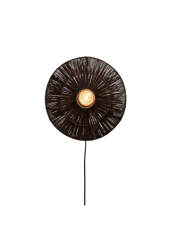 GOOD&MOJO Wandlampe Iguazu - Jute Schwarz - Ø40cm