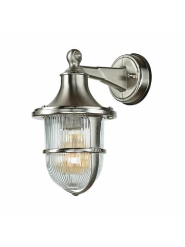 Licht-Erlebnisse Außen Wandlampe (B)14 x (H)27 cm in Nickel matt
