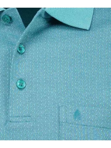 Ragman Softknit-Poloshirt Jacquard in Grün