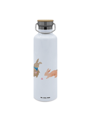 Mr. & Mrs. Panda Trinkflasche Hasen Muschel ohne Spruch in Weiß