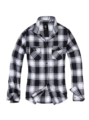 Brandit Flanell-Hemden in white/black