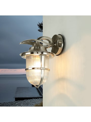 Licht-Erlebnisse Außen Wandlampe (B)20 x (H)24 cm in Nickel matt