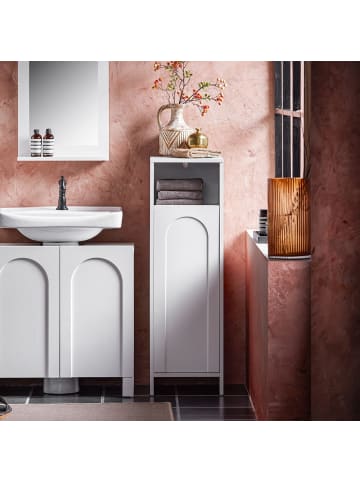 SoBuy Wäschekorb-Schrank in Reinweiß - (W) 30 x (H) 97 x (L) 30 cm