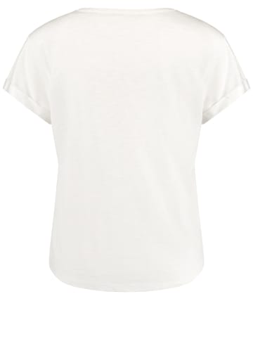 TAIFUN T-Shirt Kurzarm Rundhals in Offwhite