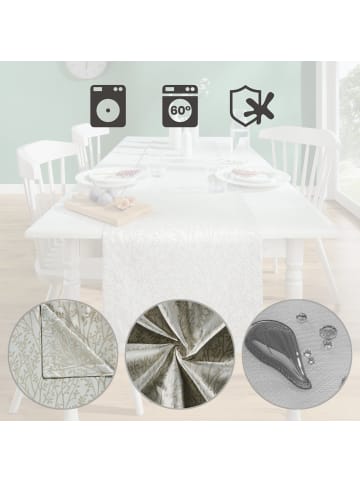 Erwin Müller Jacquard, Baumwollmischung, Gewebt Tischläufer Malaga in creme