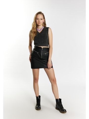 myMo ROCKS Damen Strickpullunder in Schwarz