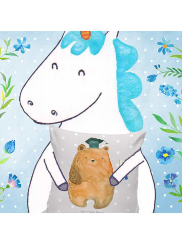 Mr. & Mrs. Panda Sofakissen Bär Prüfung ohne Spruch in Grau Pastell