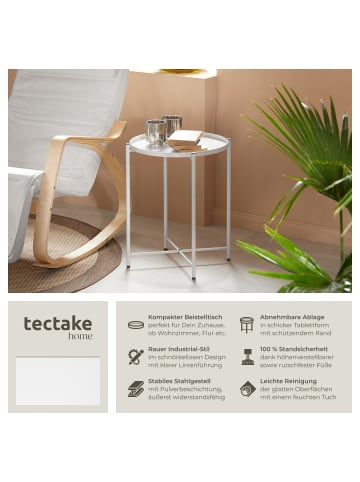 tectake Beistelltisch Chester 45,5 x 45,5 x 53 cm, weiß
