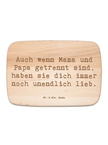 Mr. & Mrs. Panda Frühstücksbrett Spruch Trennung von den Eltern ... in Transparent