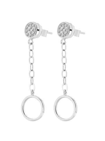 Adeliás Damen Ohrstecker aus 925 Silber mit Zirkonia in silber