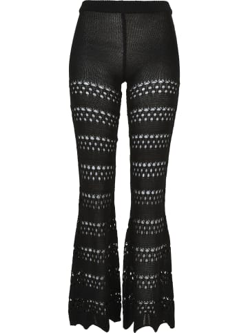 Urban Classics Urban Classics Damen Ladies Flared Crochet Knit Leggings in black