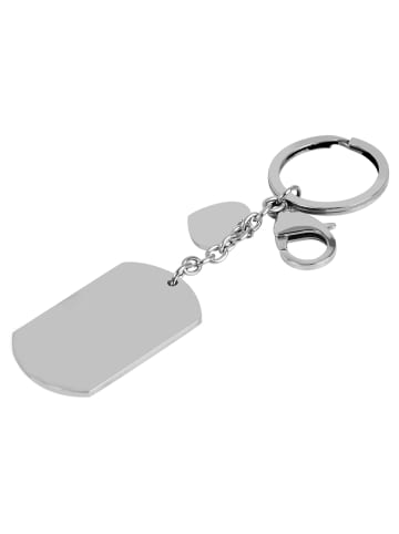 Adeliás Unisex Anhänger – Schlüssel Gravuranhänger aus Edelstahl in silber