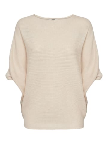 JACQUELINE de YONG Pullover Feinstrick Sweatshirt JDYNEW BEHAVE BATSLEEVE Sweater in Creme