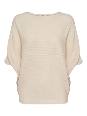 JACQUELINE de YONG Pullover Feinstrick Sweatshirt JDYNEW BEHAVE BATSLEEVE Sweater in Creme