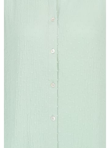 Eight2Nine Einfarbige Langarmbluse Kentkragen Stilvoll in Grün-2